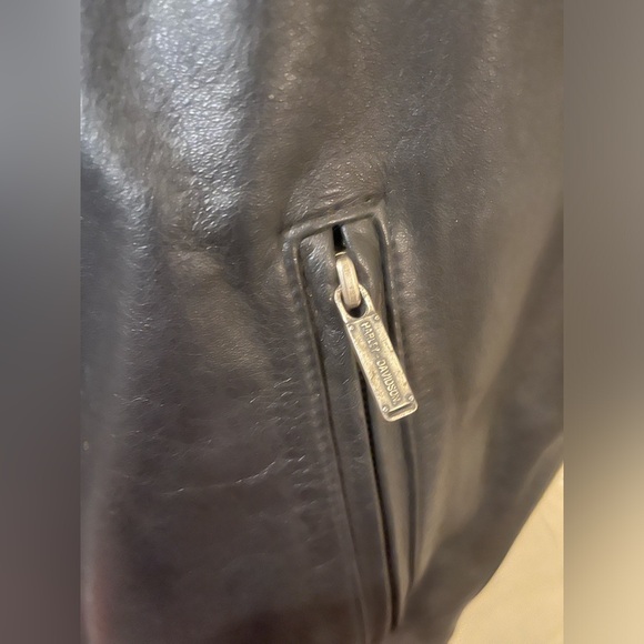 Harley Davidson Men’s Leather Vest Size Medium Excellent - Picture 5 of 14